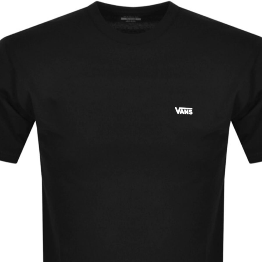 Vans Left Chest Logo T Shirt Black White S